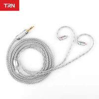 trn t2 16 core headphone silver cable plated hifi upgrade cable 3 52 54 4mm plug mmcx2pin connector for trn v80 v90 v10 v60