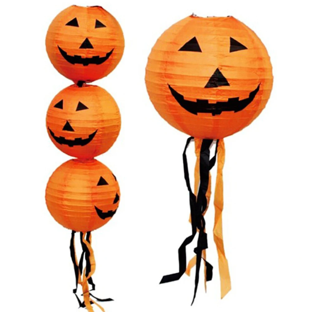 

Halloween Decoration Horror Skull Head Spider Pumpkin DIY Paper Hanging Lantern