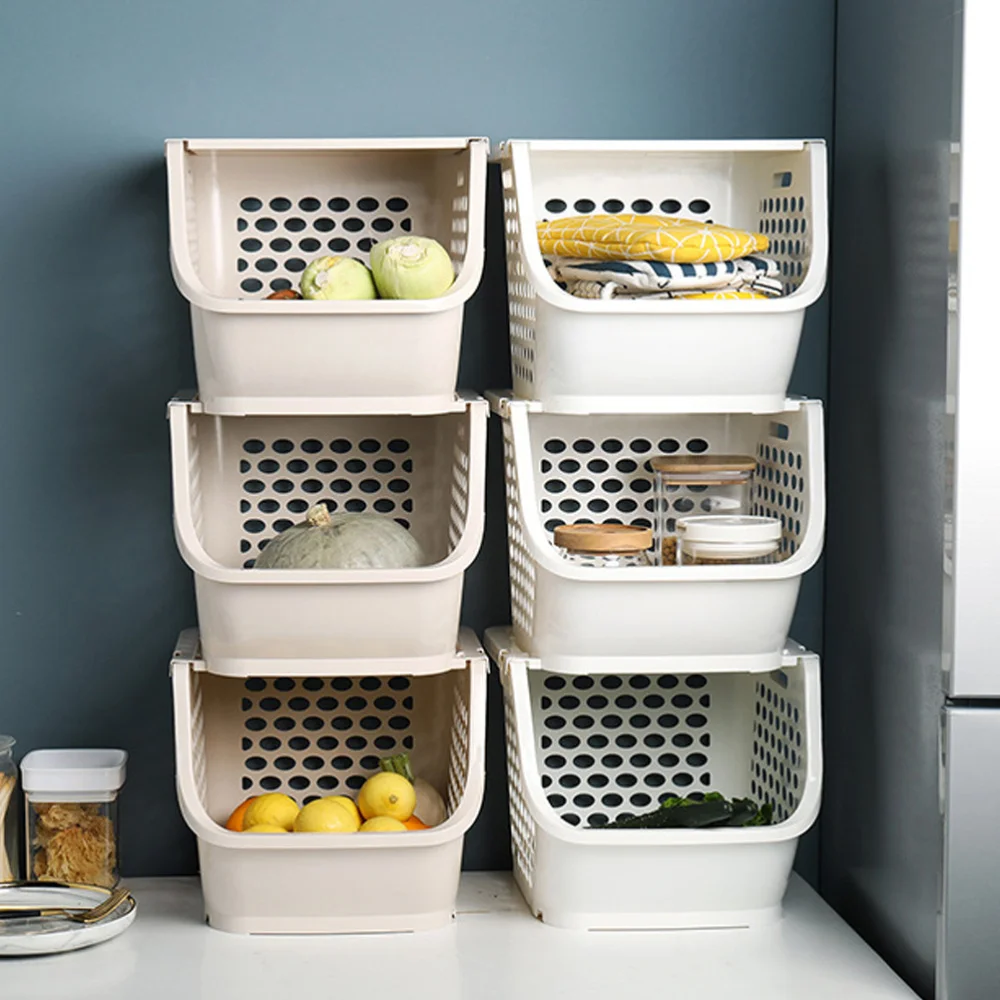 

Multifunctional Storage Basket Kitchen Household Fruits Vegetables Washing Basket Children's Storage Rack with Cover