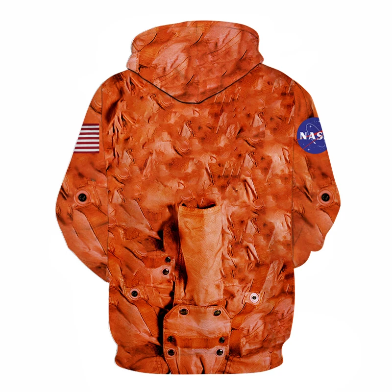 

New Fashion Spring and Autumn 3D Printed Funny Hoodies Astronaut Hotstyle Pullover Sleeve Streetwear Sweatshirt