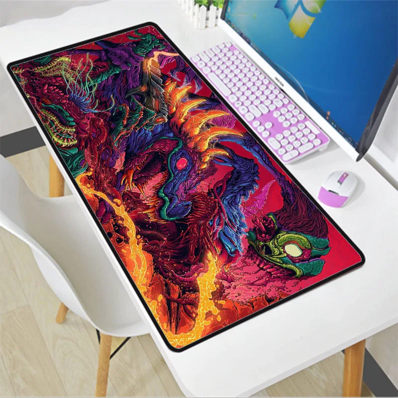

MRGLZY Spray Dragon Tattoo Mouse Pa Gaming Super Thick 30*80cm Seaming Console Workbench Table Mat Mat Anime Mouse Pad Desk Mat
