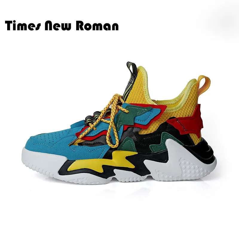 Кроссовки мужские массивные эластичные дышащие для взрослых модная