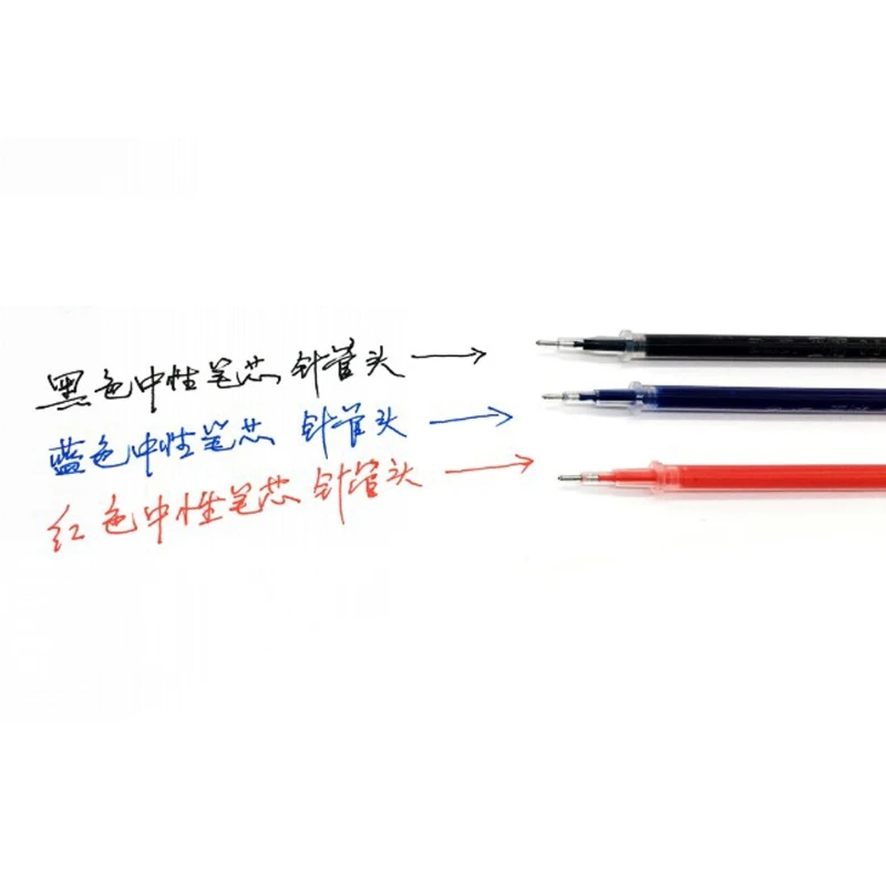 

10Pcs 0.38mm Gel Ink Ballpoint Pen Refill Black Blue Red Stationery Supply
