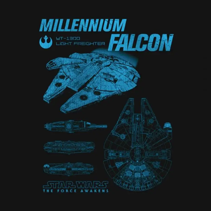 

Millennium Falcon Schematics T-Shirt. Summer Cotton Short Sleeve O-Neck Unisex T Shirt New S-3XL