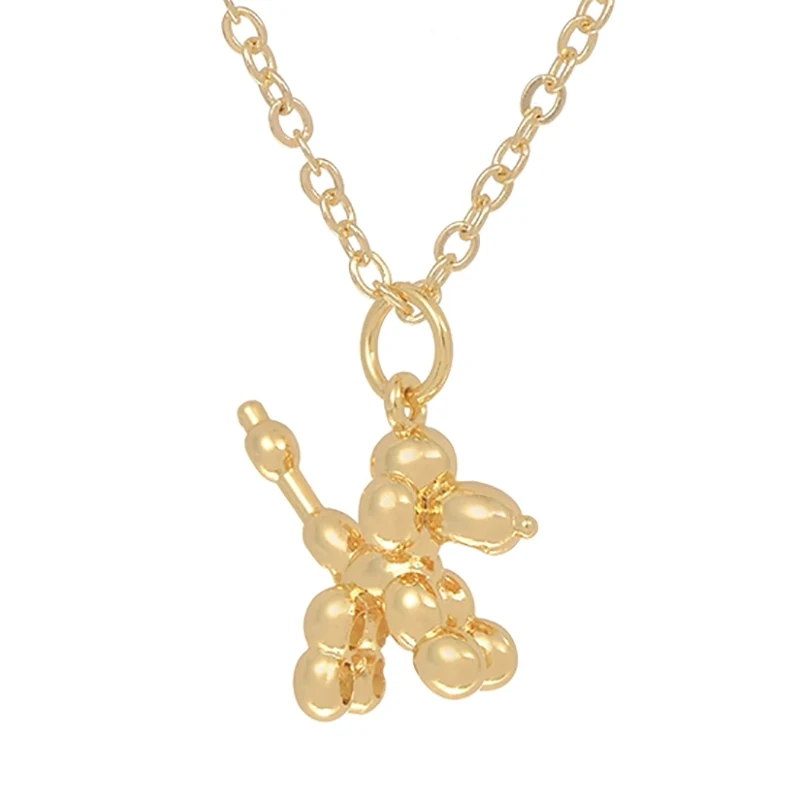 

New Simple Statement Necklaces for Women Fashion 14K Gold Dog Pendant Necklace Wedding Jewelry Gift collier femme