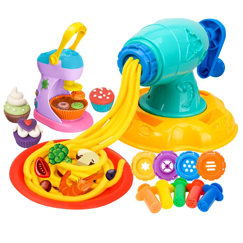 Детская ПЛАСТИЛИНОВАЯ игрушка безопасный цвет пшеничная глина лапша торт