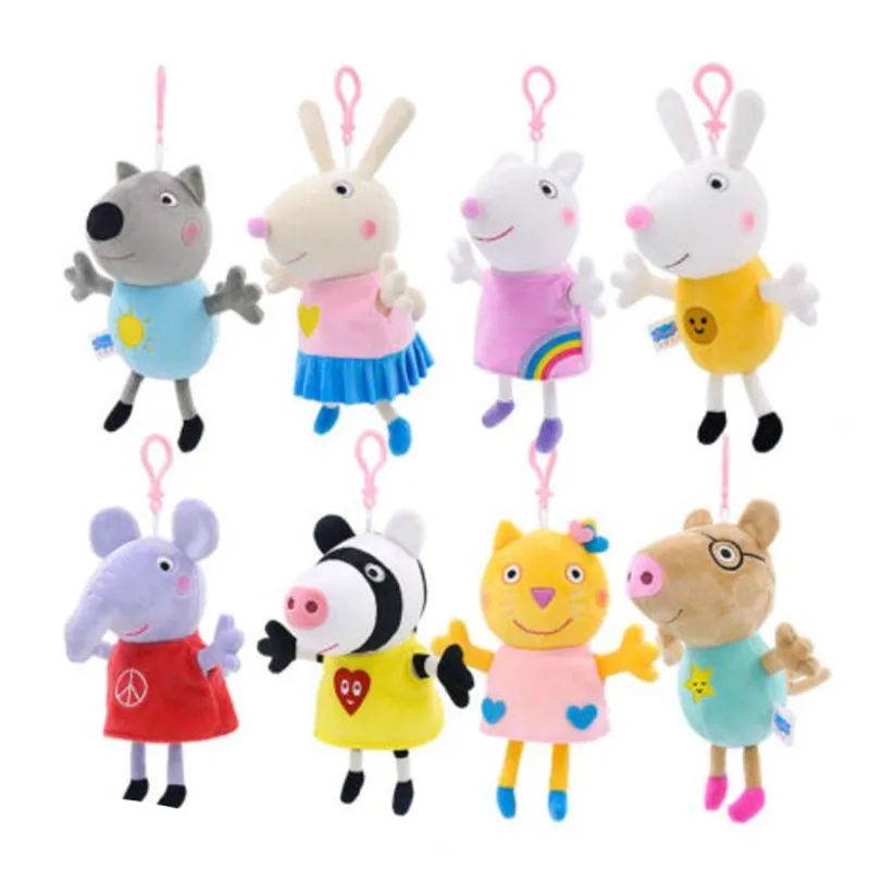 

19 CM Peppa Pig Plush Toys Cute Anime Stuffed Doll Pelucia Children Gifts Dani Dog Suxi Sheep Richard Rabbit