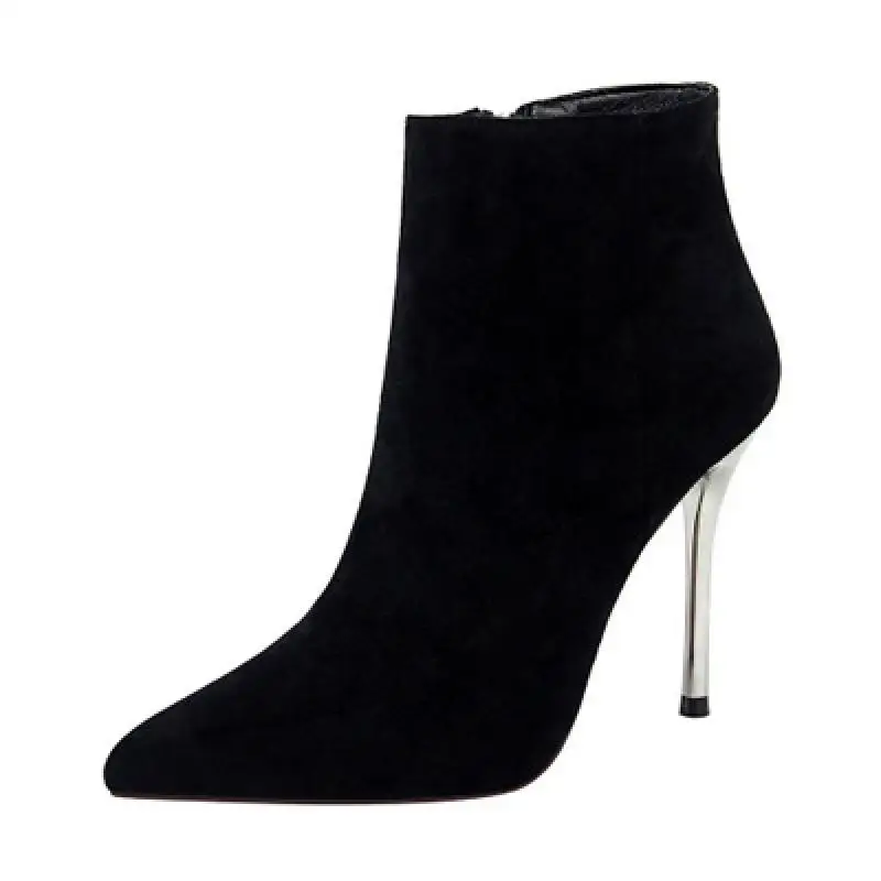 

New Fashion Women Winter Zipper Ankle Boots 2021 Women Keep Warm Female Pointed Toe Womens Pumps Casual Party Ladies Short Boots