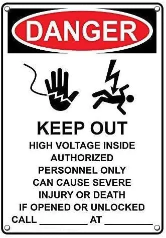 

Metal Sign Great Tin Sign Metal Poster Danger Keep Out High Sign 12" x 16"
