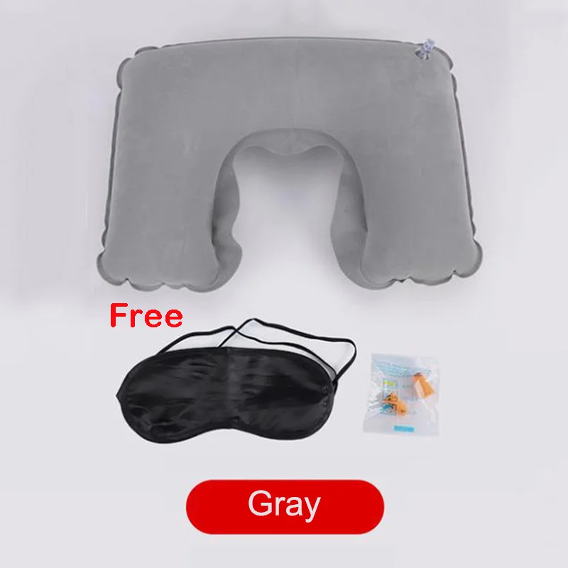 Надувная U образная подушка для шеи путешествий офиса самолета вождения