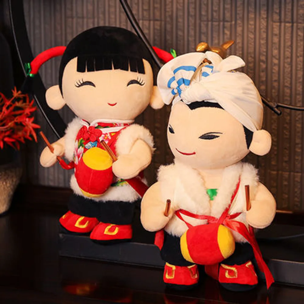 Китайский ветер Талия барабан песня представление кукла Шэньси народная плюшевая игрушка кукла подарок от AliExpress RU&CIS NEW