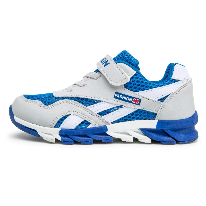 Кроссовки детские дышащие сетчатые на липучке спортивная обувь для бега