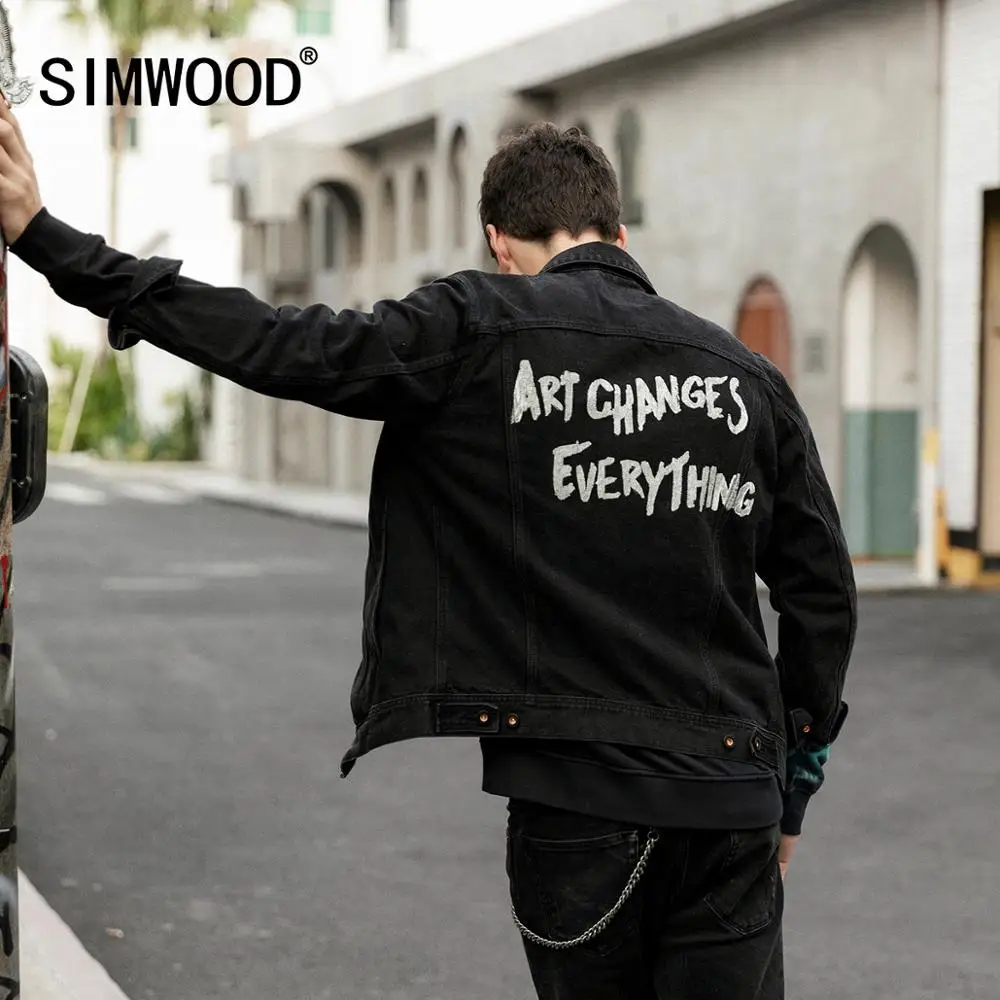 Simwood 2019 новые модные куртки Мужская брендовая одежда джинсовая куртка Мужские
