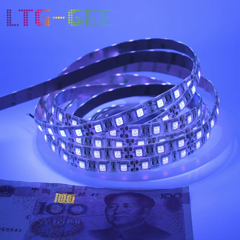 Светодиодный УФ светильник 5050 SMD 60 светодиодный с флуоресцентной лентой для DJ 395