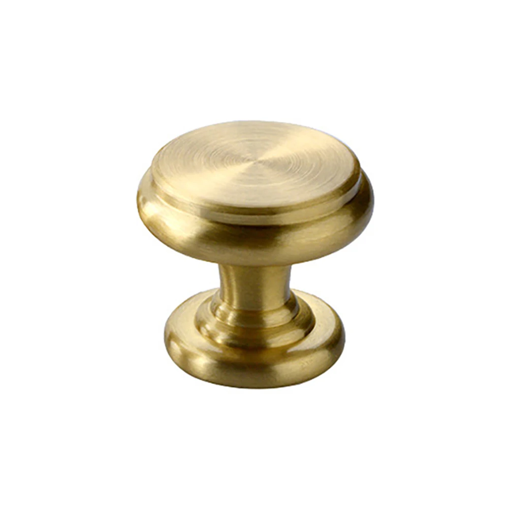 

Tiazza Mid-Century Modern Style Solid Pure Brass Single Hole Knobs Pull Jewelry Box Cabinet Door Drawer Small Handle Gold Tone