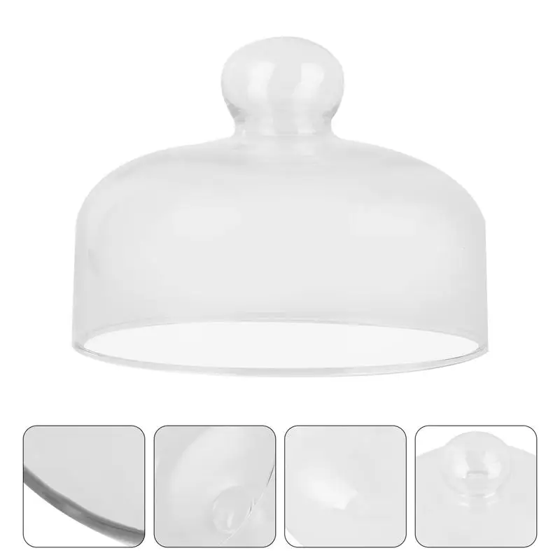 

1Pc Transparent Dust-proof Glass Cover Food Cake Cover Durable Food Protective Cover (Diameter 18CM, High 14CM, Pack)