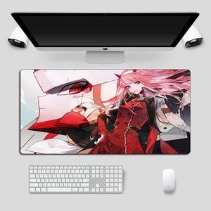 Большой 60x30 см Аниме Коврик для мыши, дорогой в FranXX игровой коврик для компьютерных игр с фиксирующим краем, прочный Настольный коврик для ноутбука, ноутбука