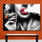 Красные губы деньги сексуальные женщины холст картина на постерах печать Affiche Cuadro настенная современная картина для гостиной домашний декор