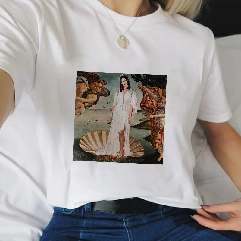 

Summer new 90s graphic T-shirt Korean style T-shirt female Lana Del Rey Harajuku women's print Ulzzang aesthetics T-shirt Tops