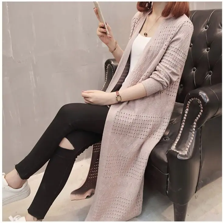 Женский свитер с длинным рукавом однотонный Повседневный облегающий кардиган