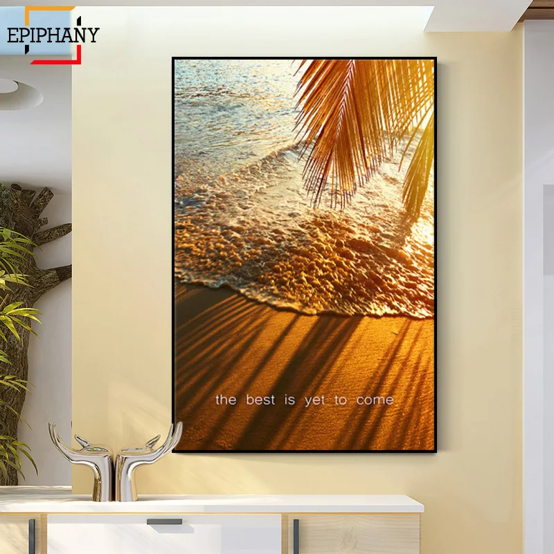 Современная живопись Настенная картина холст океан пейзаж пальма плакаты