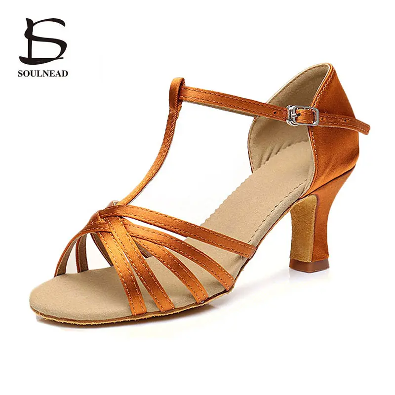 Женская Латинская танцевальная обувь Высота каблука 5/7 см Босоножки на высоком