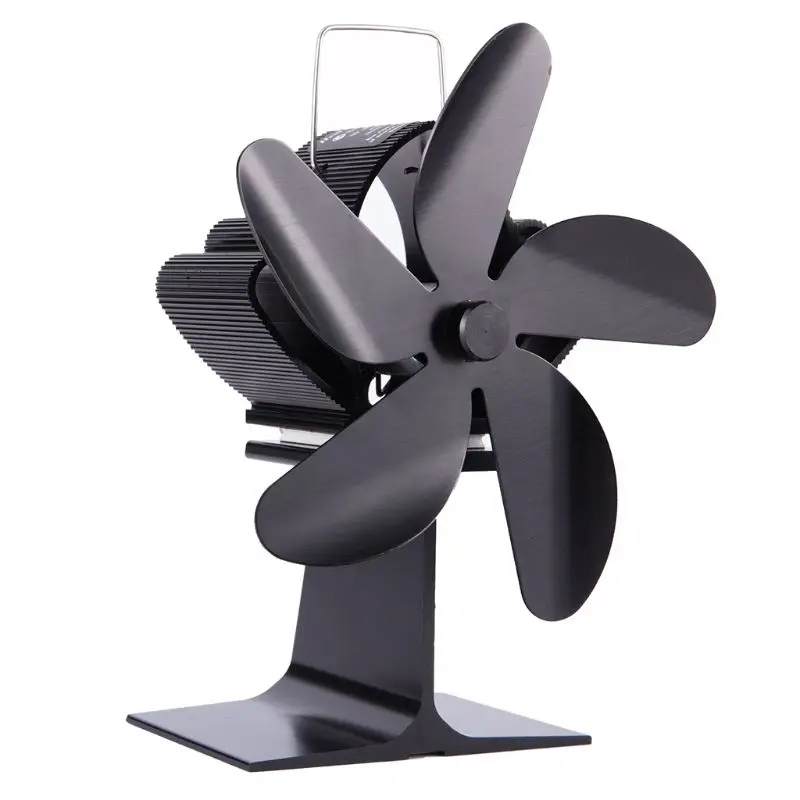 

5 Blades Heat Powered Stove Fireplace Fan Fuel Saving Silent Ecofan for Wood Log Burner Heater SF101G