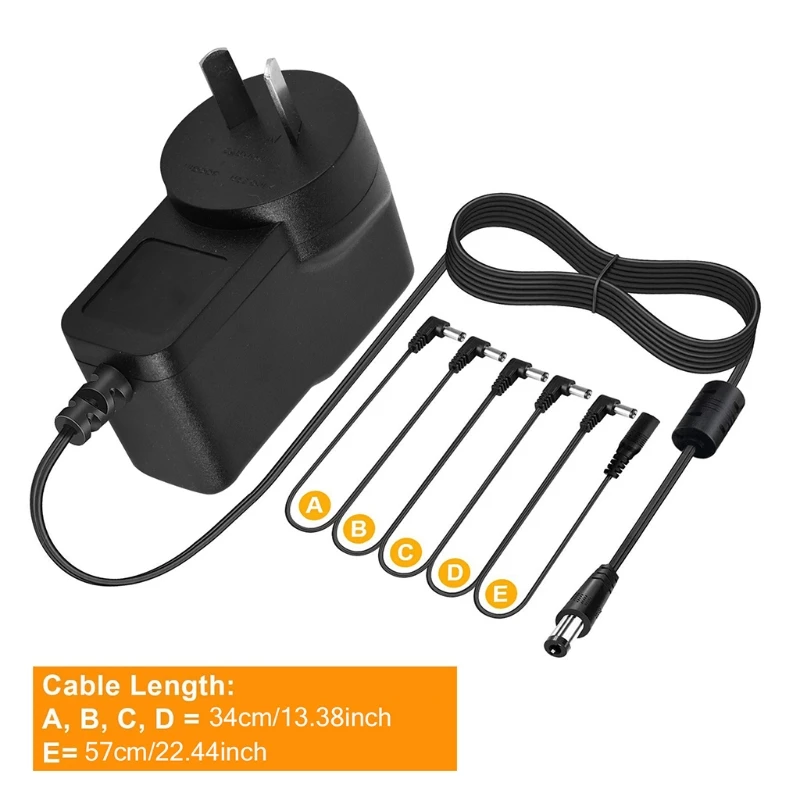 

Адаптер питания 9 В переменного/постоянного тока, адаптер шнура питания постоянного тока, 5,5x2,1 мм, центральный положительный разъем постоян...