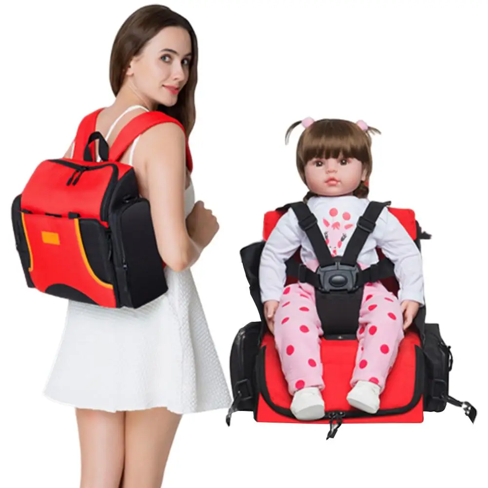 

Double Shoulder Mummy Bag Multi-function Large-capacity Dining Chair Cushion Baby Out Portable Seated Stool Mummy Bag