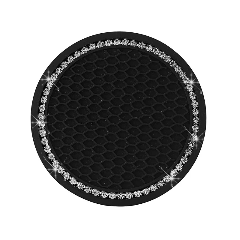 

Новинка, черный Универсальный Автомобильный силиконовый коврик для подстаканника, 2 шт., Нескользящие Автомобильные Защитные подставки, ак...