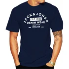 Мужская хлопковая футболка Jack Jones Essentials, узкая футболка с принтом логотипа