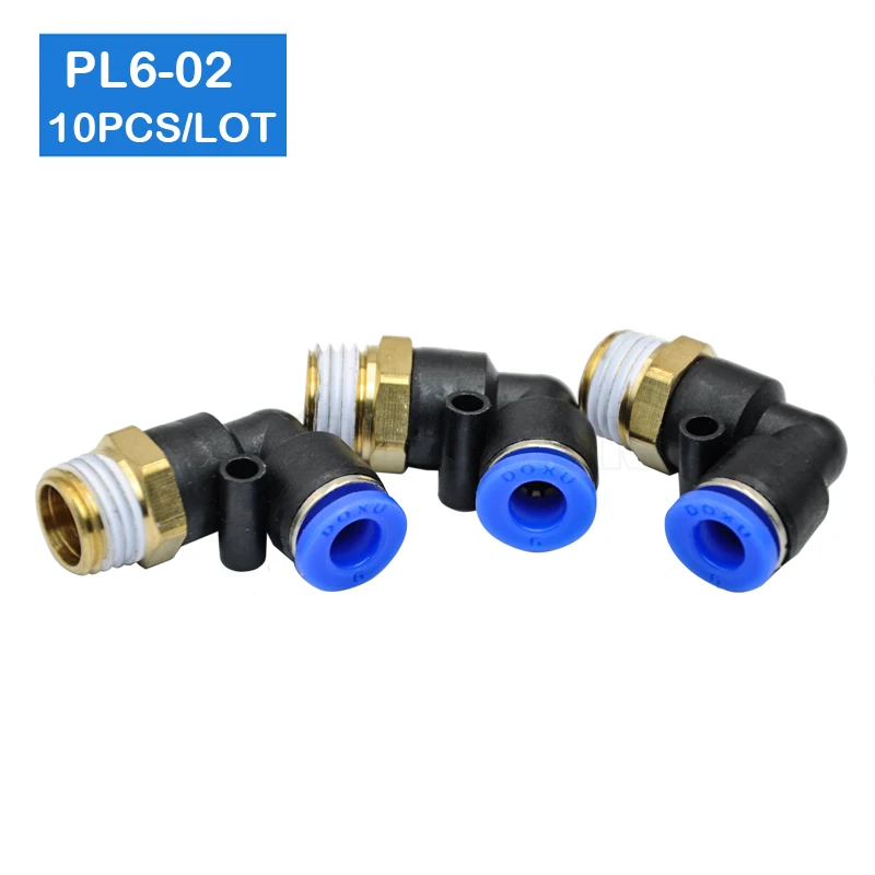 Высокое качество 10 шт PL6-02 6 мм Push In One Touch Разъем 1/4 &quotрезьба Пневматическая