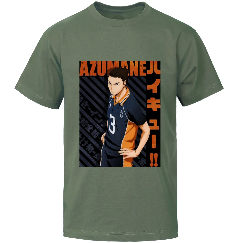 Футболка Haikyuu мужская оверсайз с коротким рукавом топ круглым вырезом в стиле