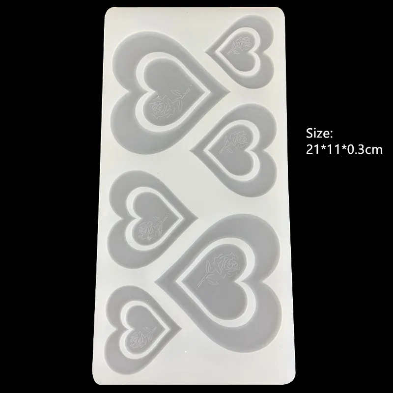 Романтическое сердце розовый Силиконовый Шоколад формы для выпечки торта кекс