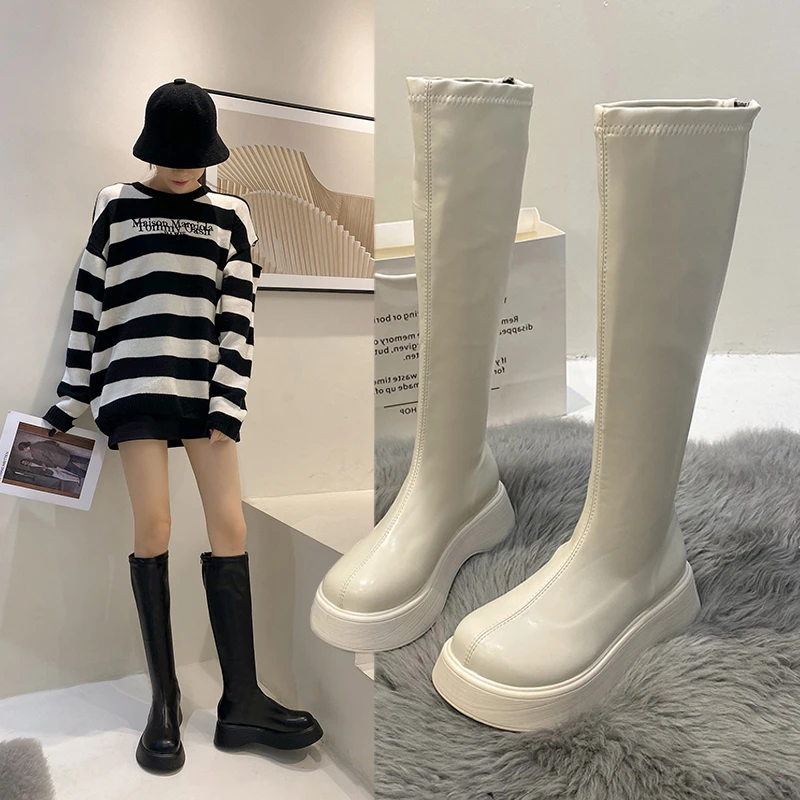 

2021 Ankle Chelsea Boots New Winter Mid Heels Platform Women Botas Snow Warm Designer Motorcycle Boots Gladiator Oxford