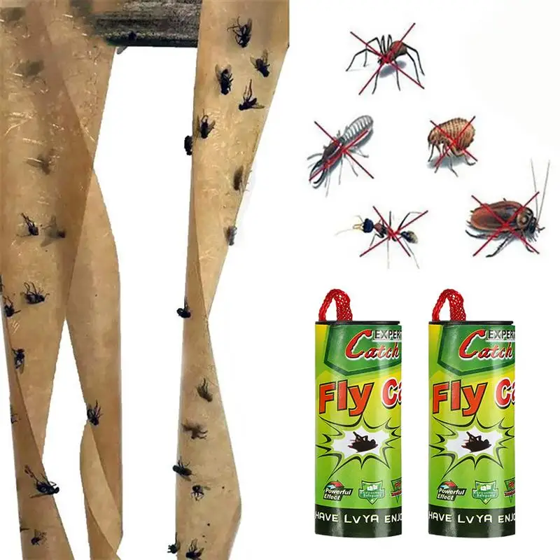 

Fly Traps Waterproof Self-Adhesive Indoor Fly Trap Tape Roll for Mosquitoes Insects It is very simple and easy to use.