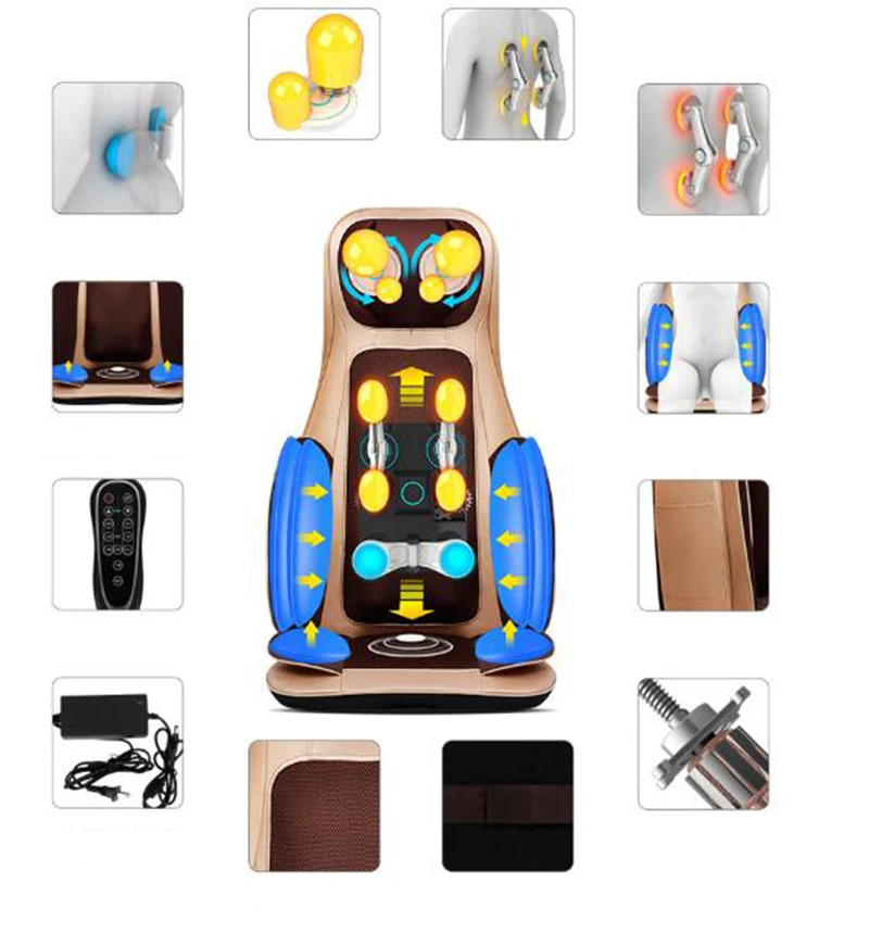 Массажное кресло 220 В для домашнего тела многофункциональный массажер шейного