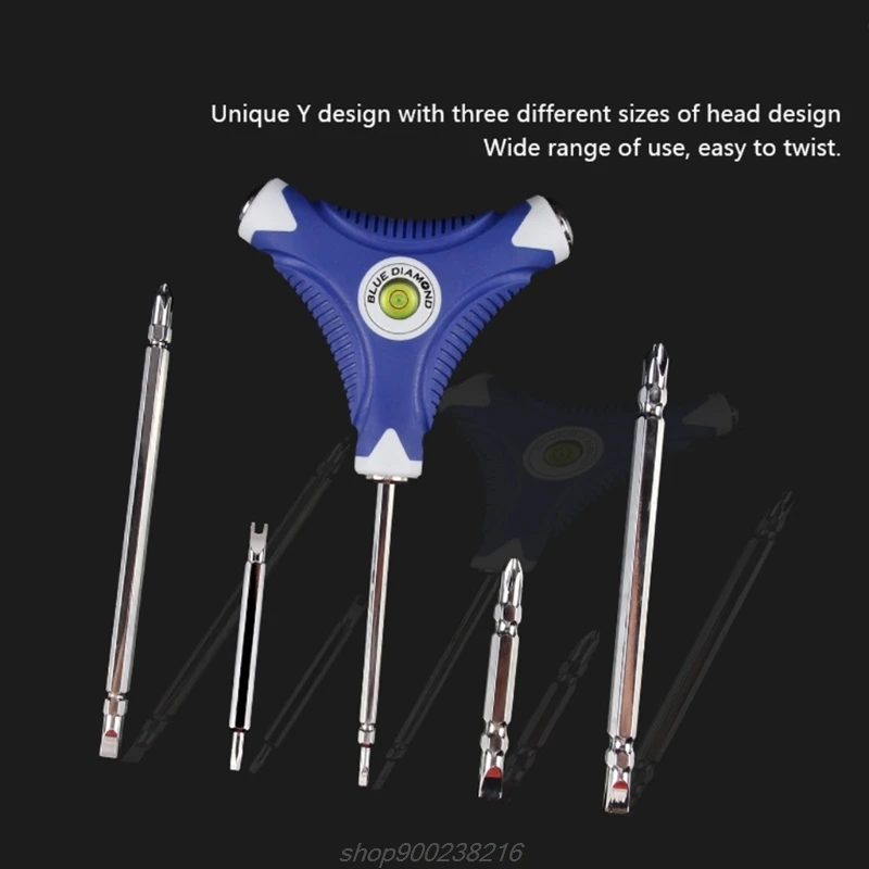 

Slotted Cross Screwdriver Double Screw Head Multi-functional Triangular Handle Manual Electronis Repair Tool Kit A19 21 Dropship