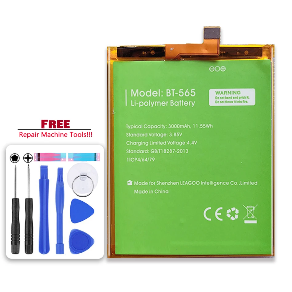 

Оригинальный аккумулятор Kikiss BT565 / BT566 3000 мАч для Leagoo KIICAA Mix T5 T5C BT565 BT566, батареи