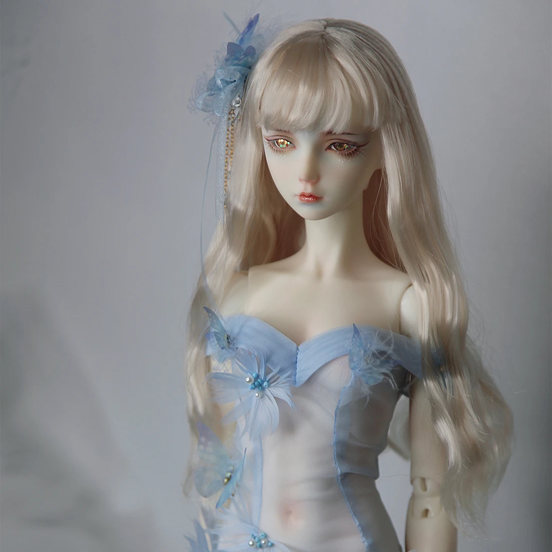 Костюм Куклы небесно Голубое перо свадебное платье для 1/4 1/3 BJD куклы игрушки