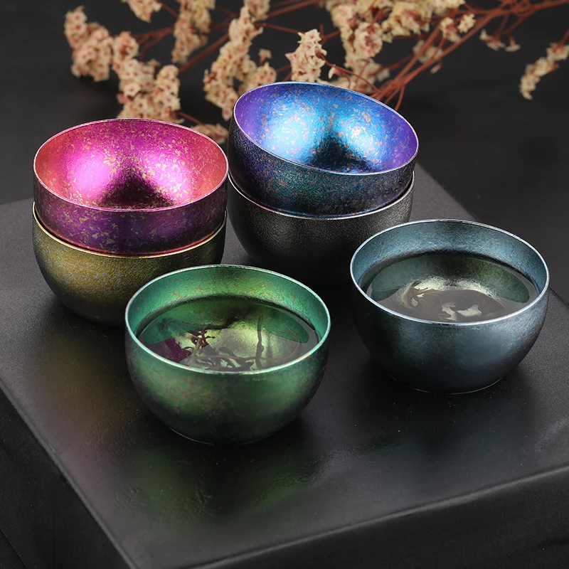 Маленькая чайная чашка Rover Camel из чистого титана для воды и льда кофе с двойной