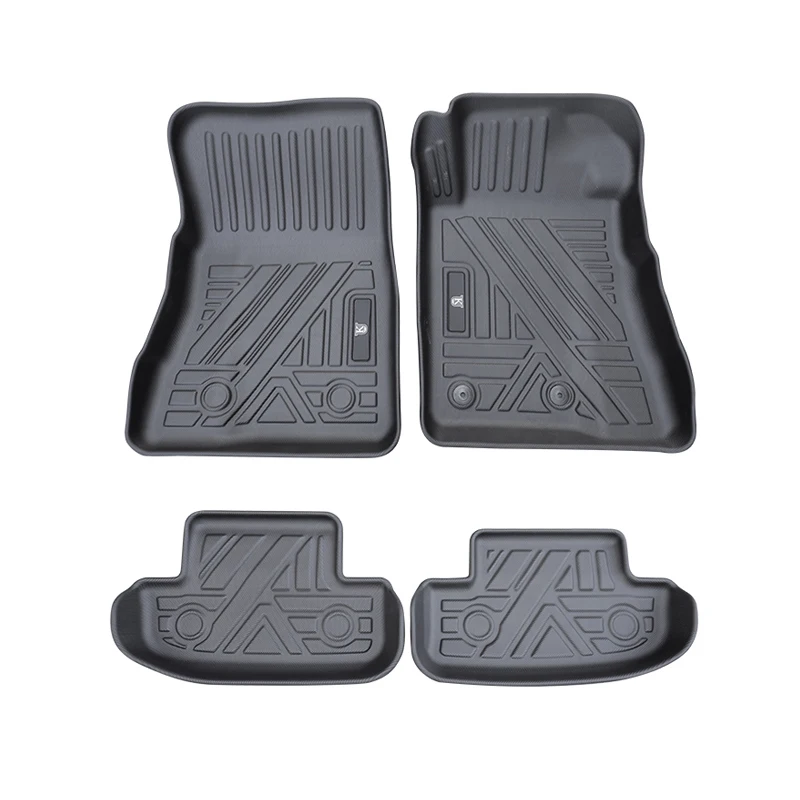 

QHCP Car Floor Mat Waterproof Dustproof Trunk Pads Rug TPE Vehicle Accessories Fit For Ford Mustang Chevrolet Camaro 2015-2020