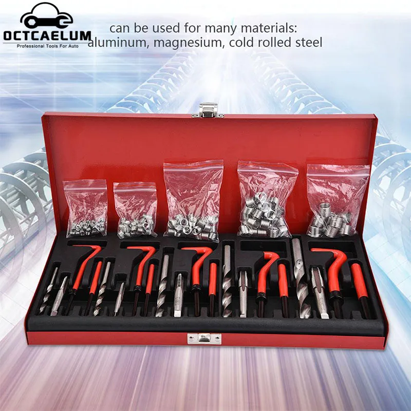 Инструмент для ремонта поврежденной резьбы автомобиля мотоцикла набор свечей