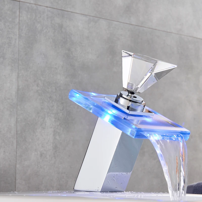 Смеситель ALENARTWATER для ванной комнаты светодиодный кран раковины крепление на