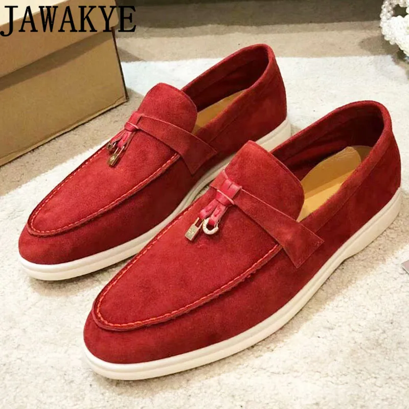 Hot Sale High-quality Loafers Flat Shoes Suede Leather Tassel Pendant Design Luxury Brand lovers Walk Shoes Casual formal Shoes