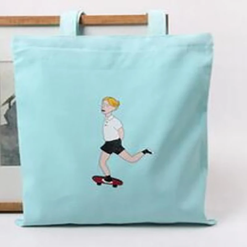 

2020 new ladies fashion canvas bag student one shoulder canvas bag cotton portable canvas bag