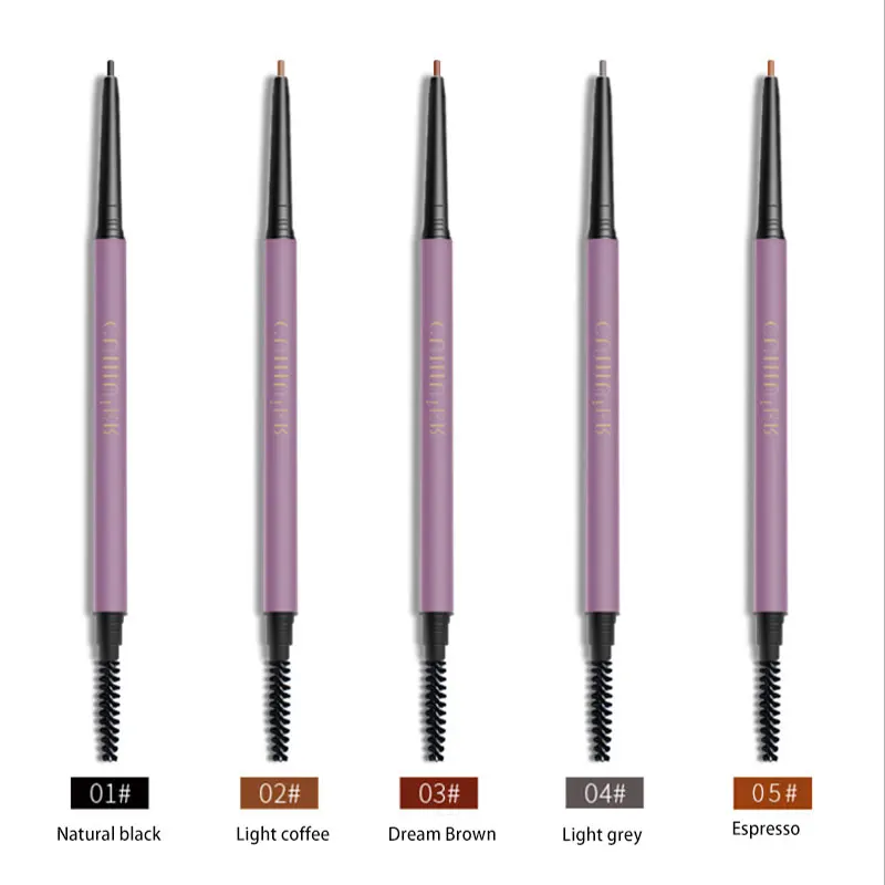 

Waterproof Natural Long Lasting Paint Tattoo Eyebrow Black Brown Eyebrow Pencil With Brush Makeup