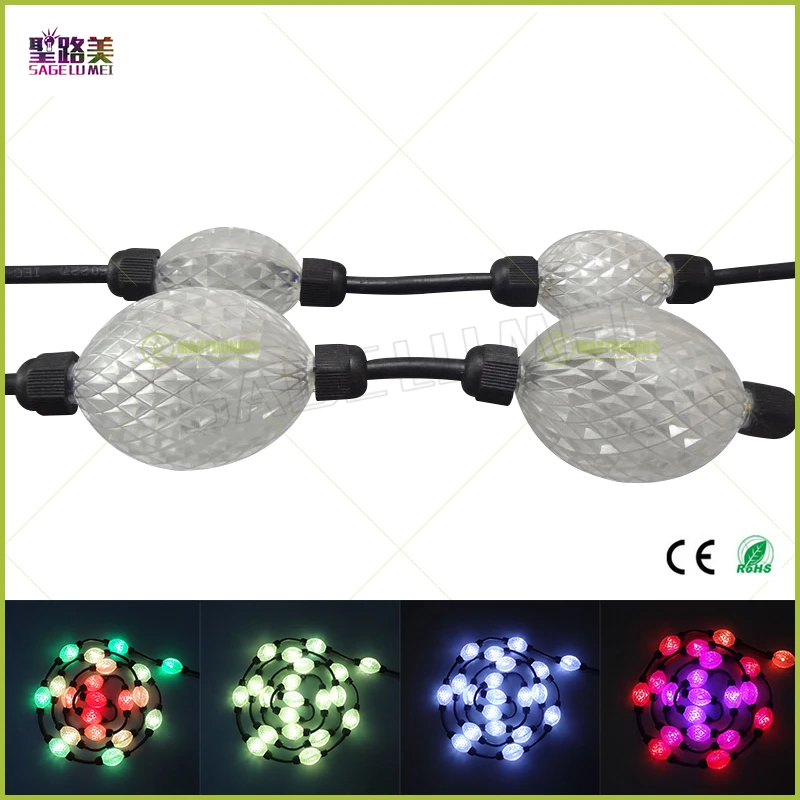 100 шт. 32 мм/50 мм Диаметр 360 градусов двухсторонний 5050 RGB + WS2811 IC волшебный шар DC12V/DC24V