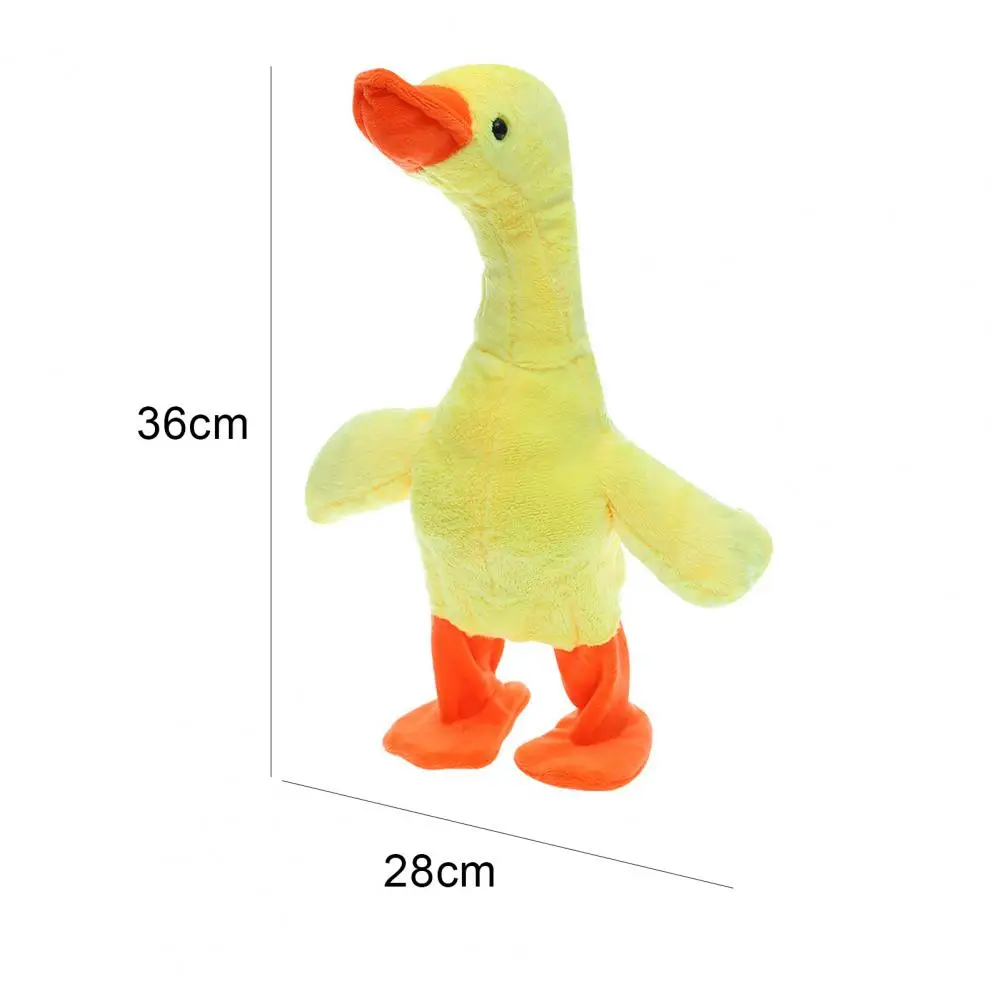 

1pc Plush Duck Toy Musical Funny PP Cotton Educational Yellow Duck Stuffed Toy for Relax Kid Vocal Dancing Toys for Gift