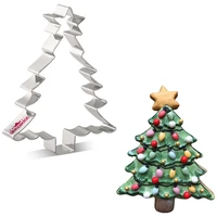 keniao christmas tree with star cookie cutter 14 2 x 11 cm winter biscuit fondant bread sandwich mold stainless steel